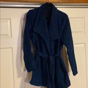 Women’s size L, Teal/Black belted Sweater